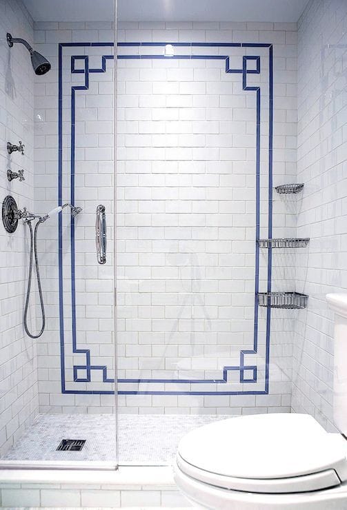 Contrasting border for white subway tile