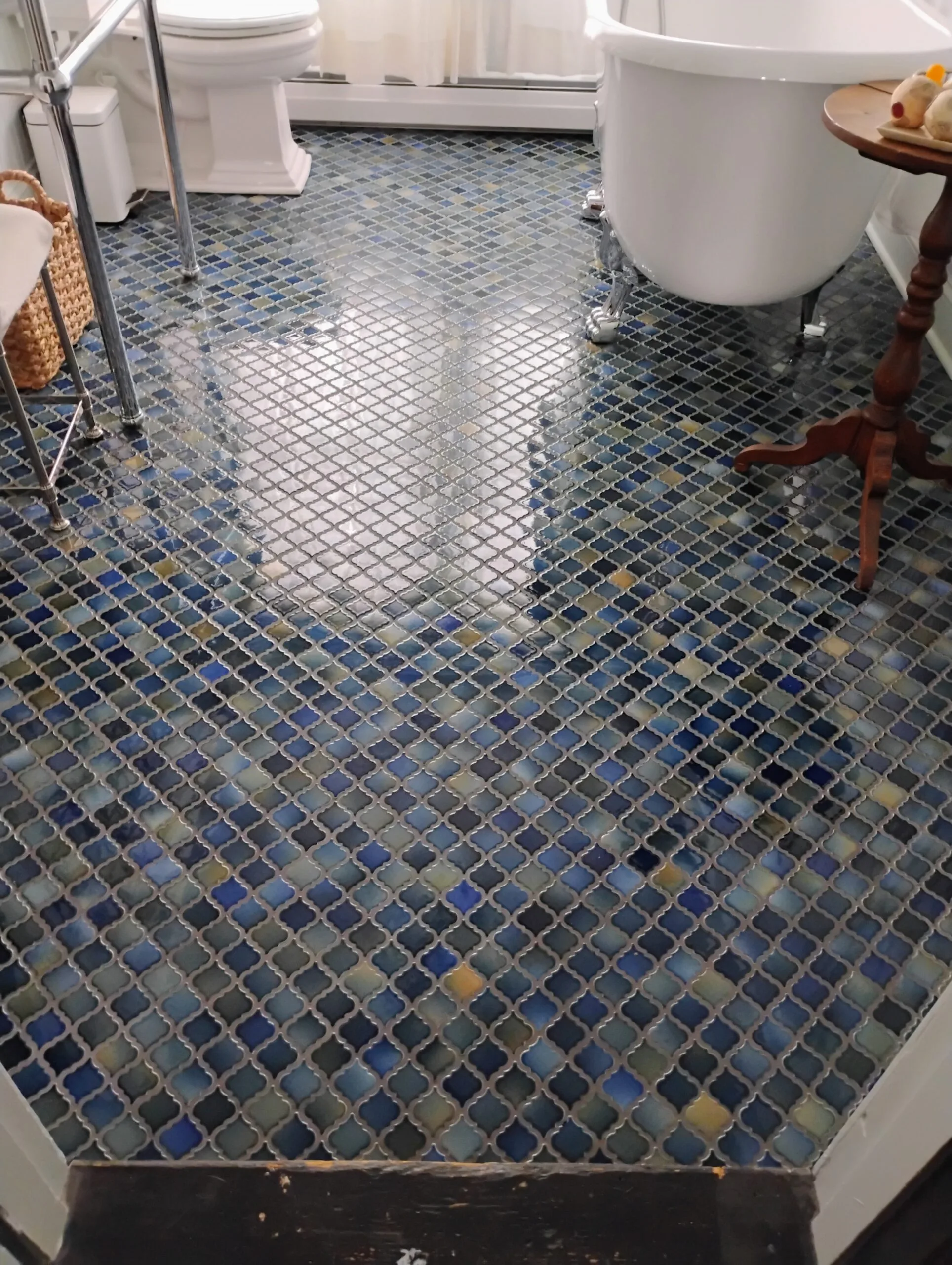 Floor tile installation