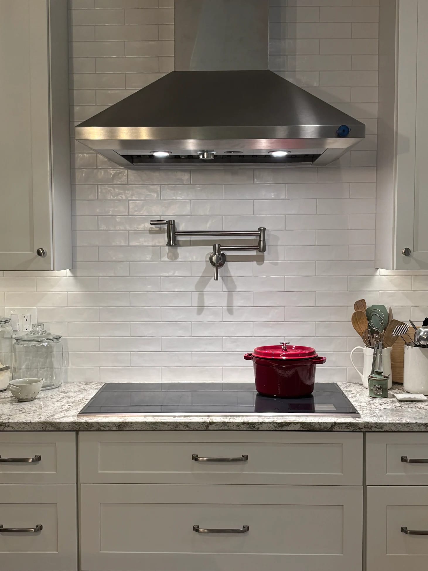 Kitchen backsplash tile installation by SAVU LLC serving New Hampshire and Massachusetts