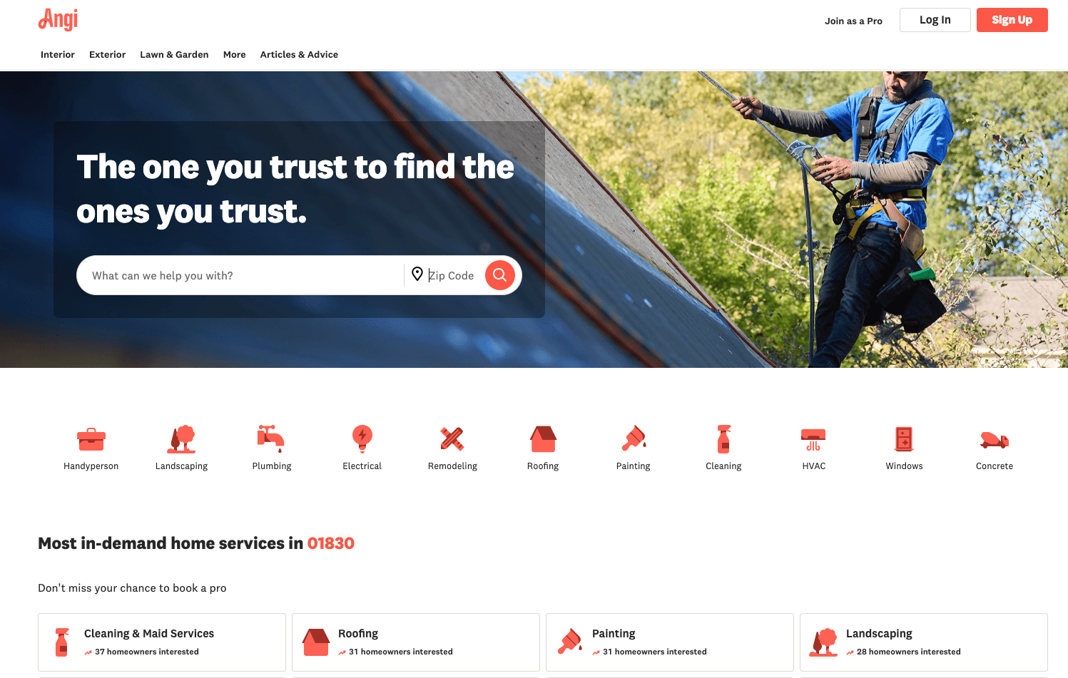 Angi Pro reviews aggregator - contractor complaints and ratings
