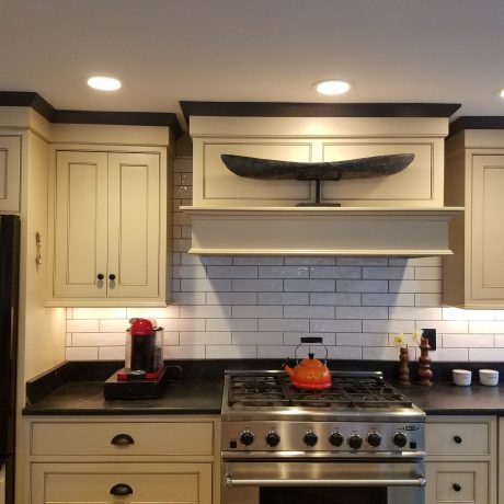 Large subway tile in a contemporary kitchen