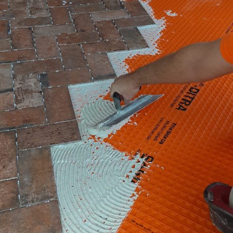 Image of tile floor installation